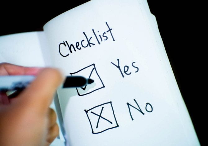 Student Services - Yes or no checkbox in a notepad.